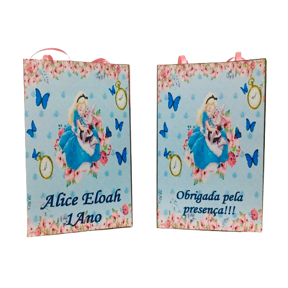 Sacolinha personalizada Alice no pais das maravilhas