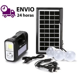 Kit Sistema de Luz Recarregavel Bateria Portatil Solar Farol lanterna Holofote 3 lâmpadas LED em Oferta na Shopee