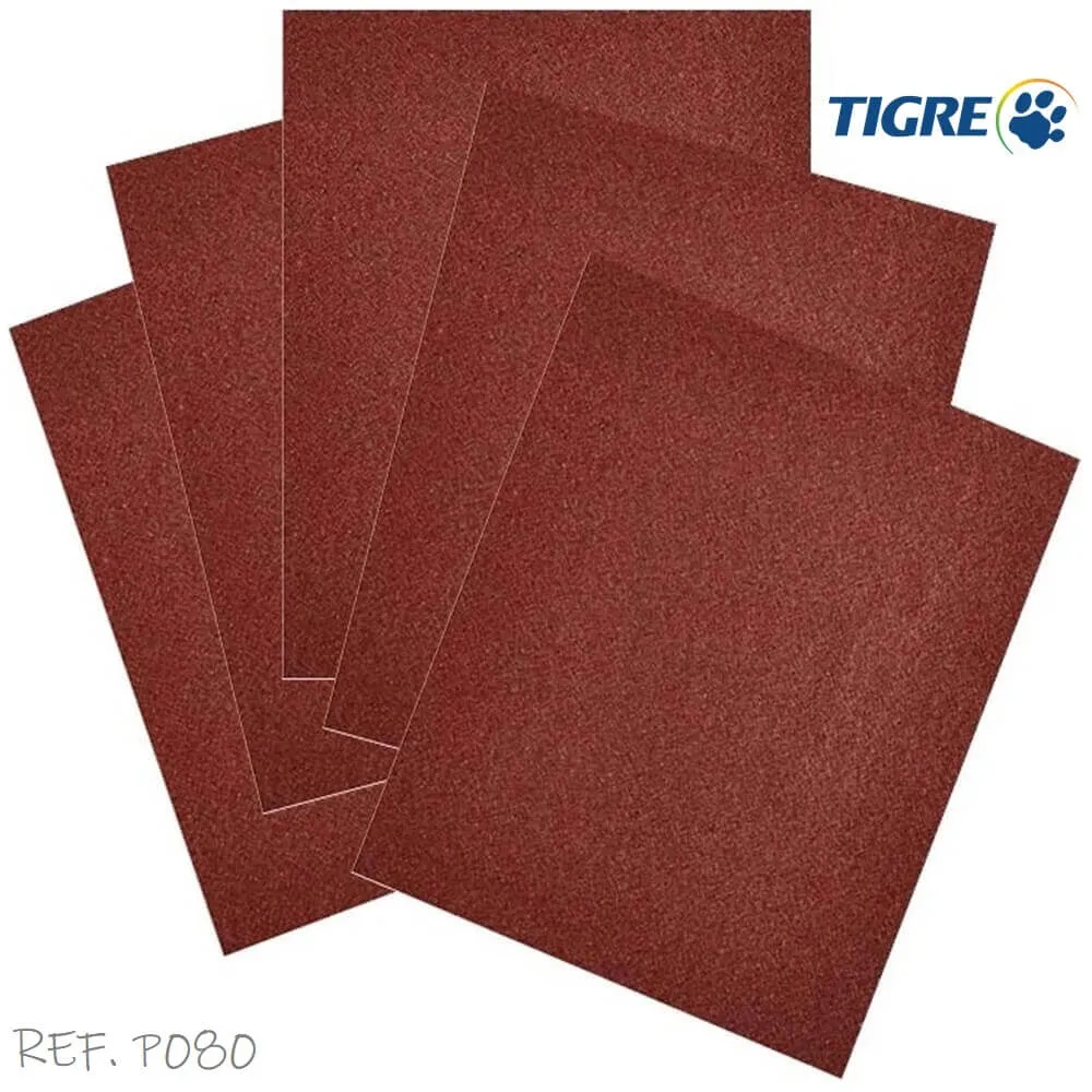 Lixa de Massa e Madeira P080 (Ref. 800) Tigre