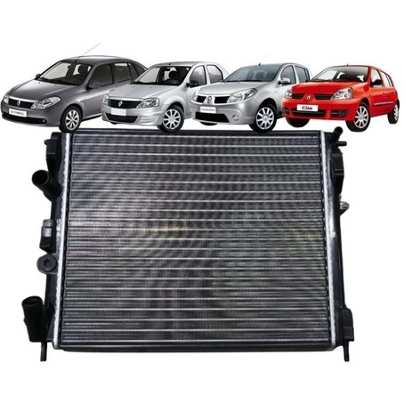 Radiador Eurus Renault Clio Logan Sandero Symbol 1.0 1.6 2006 2007 2008 2009 2010 2011 2012 2013 em Oferta na Shopee