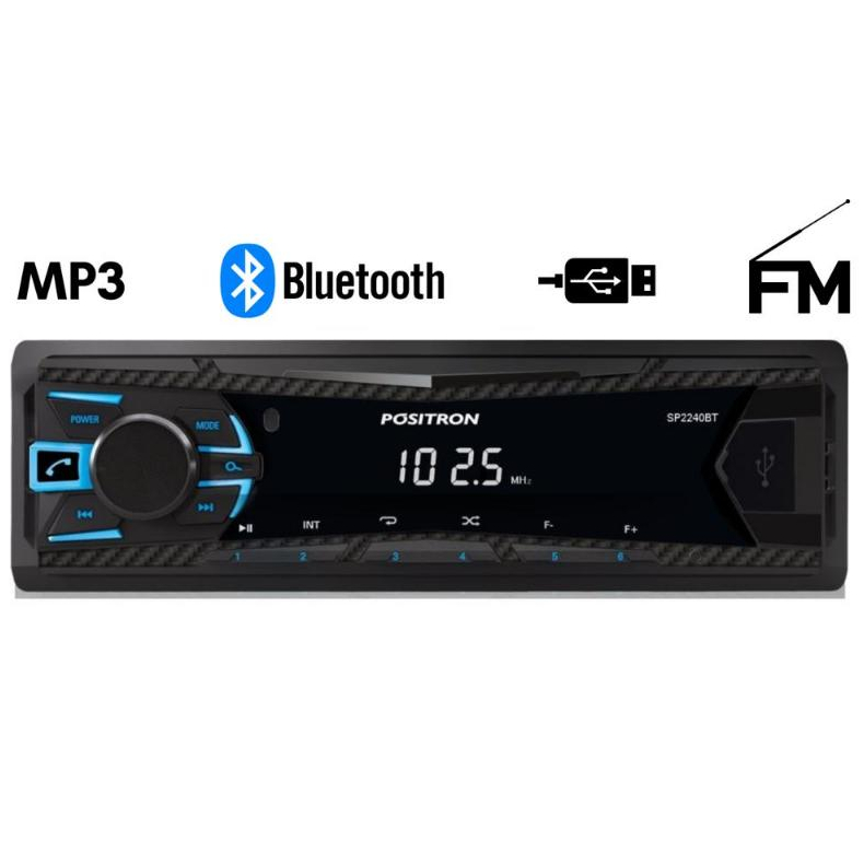 Radio Som Mp3 Automotivo Positron Com Usb Bluetooth Comando De Voz Rádio Fm em Oferta na Shopee