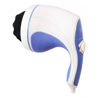 Aparelho Massageador Corporal Elétrico Orbital 4 Discos Para Massagem Azul Portátil 127V Dellamed