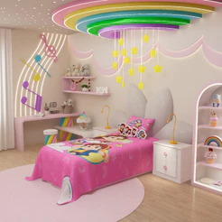 Jogo De Cama Infantil 2 Peças Lençol e Fronha Kids Maria Clara e JP