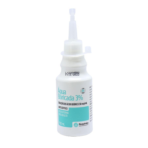 Água Boricada 3% 100ml Solução Uso Externo Frasco Almotolia – Rioquímica