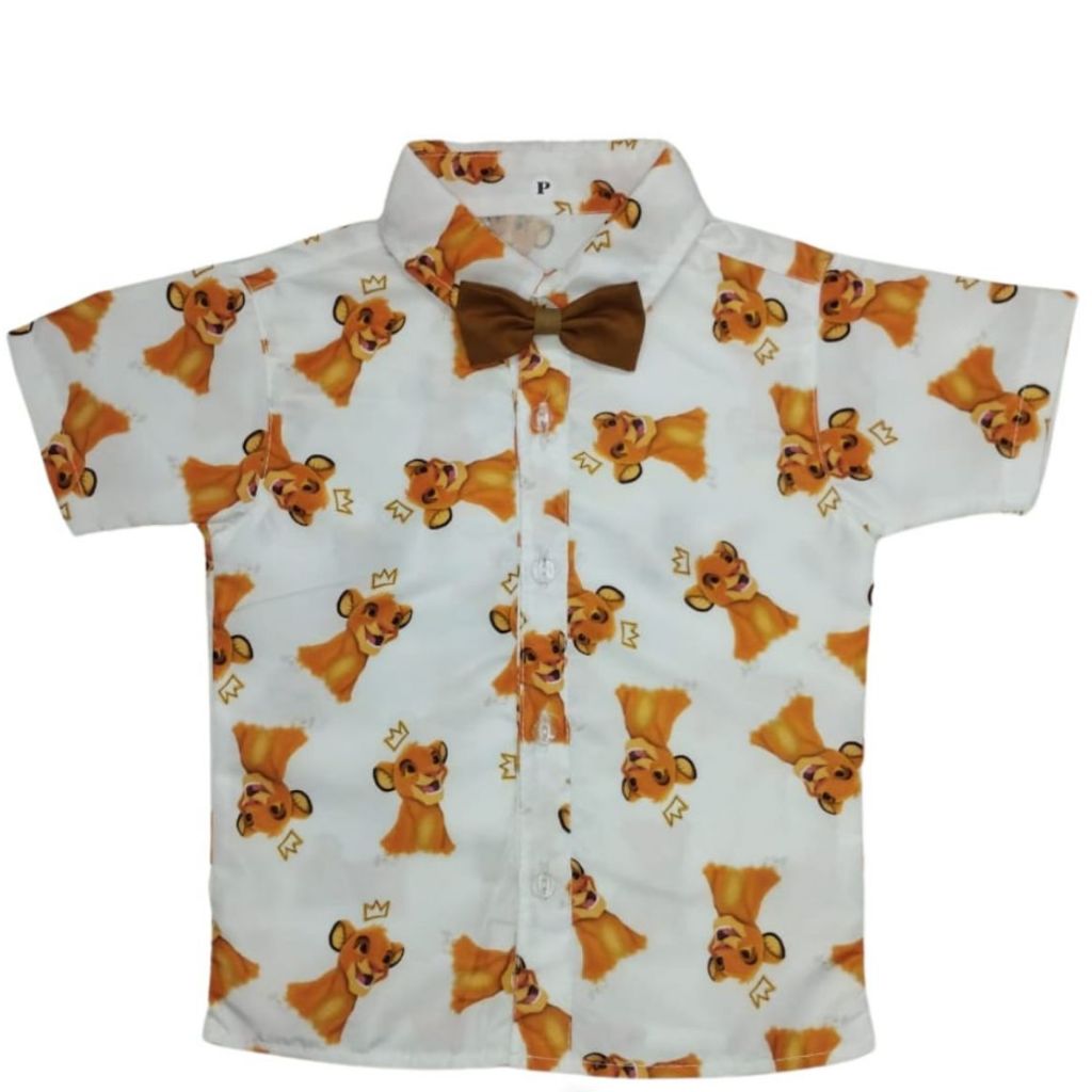 Camisa temática rei simba leão menino festa