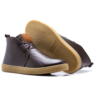 Tenis Sapatenis Masculino Quebec Woody em Couro legitimo botinha confortavel