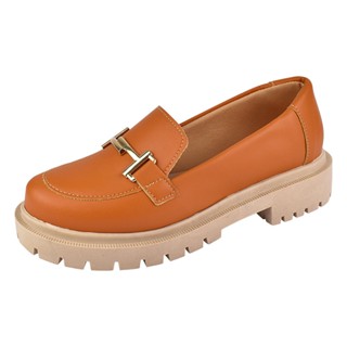 Mocassim Tratorado Feminino Salto Plataforma Novo Confort Blogueira Casual Moderno