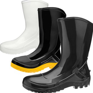 Bota Galocha De Chuva Marluvas Vulcaflex modelo 110Vflexpr Cano Médio Sem Meião Impermeavel