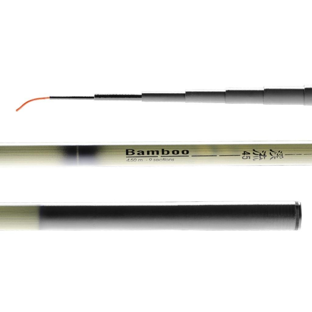 Vara Telescópica Bambu Marine Sports Pesca 3,60m Fibra De Vidro e Carbono Gomo Curto Resistente