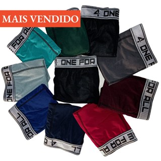 Kit com 10 Cuecas Boxer Adulto Envio Imediato ONE FOR ALL microfibra cores variadas em Oferta na Shopee