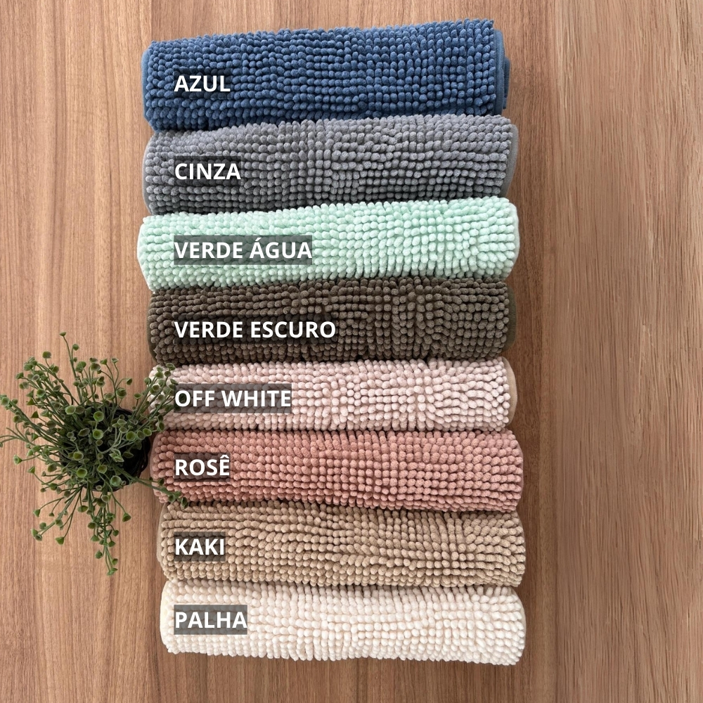 Tapete Dedinho Chão Banheiro Microfibra Varias Cores Antiderrapante