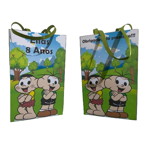 Sacolinha personalizada Cascão cebolinha 15 unidades