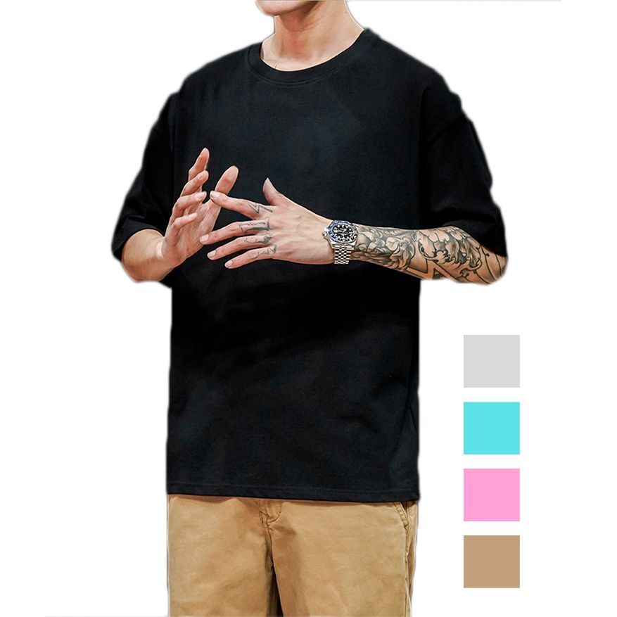 Camiseta Masculina Oversized Algodão Masculino Academia Lisa Blusa Masculino Camisa