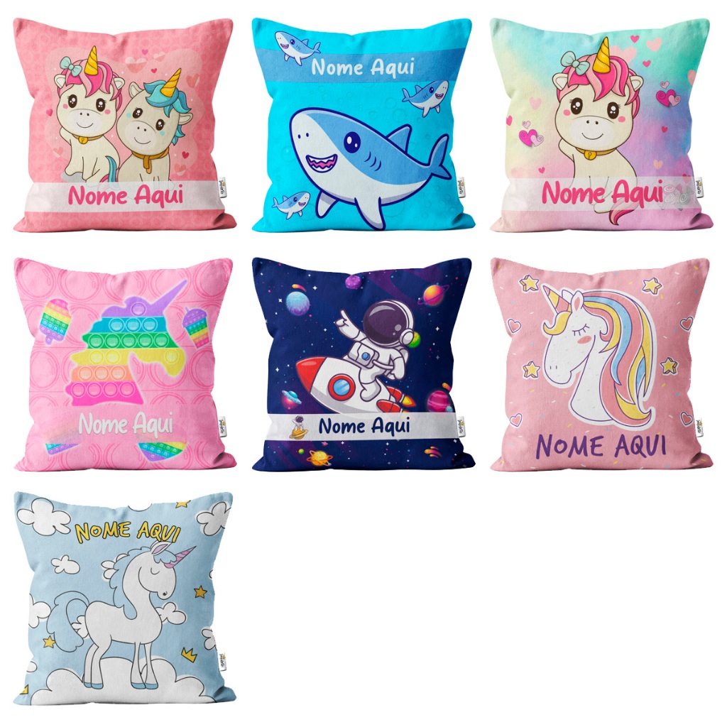 ALMOFADA PERSONALIZADA COM NOME 40X40 HORA DO COCHILO em Oferta na Shopee