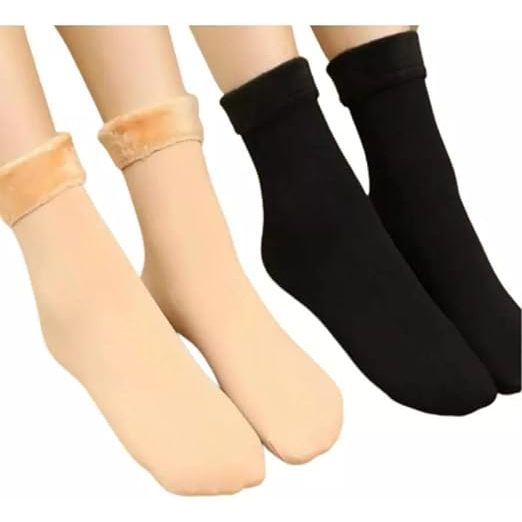 Kit 5/3 par de meias/meias soquete térmica grossa flanelada fleece inverno