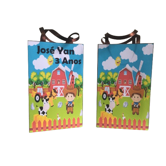 Sacolinha personalizada Fazendinha 15 unidades