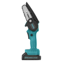 Mini Motosserra Eletrosserra a bateria 21v 1500mah Sabre 4pol para Jardinagem e Podas TSEL4P