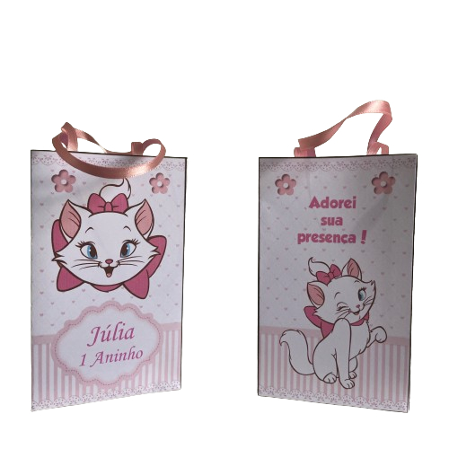 Sacolinha personalizada Gata marier 15 unidades