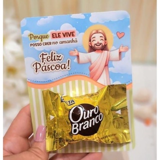 20/40/60 - Card para bombom - Páscoa Cristã - SOMENTE O CARD em Oferta na Shopee