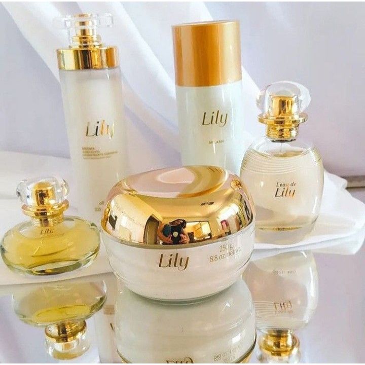 KIT lili creme e perfume acetinado corpo e mãos hidratante lily lulli