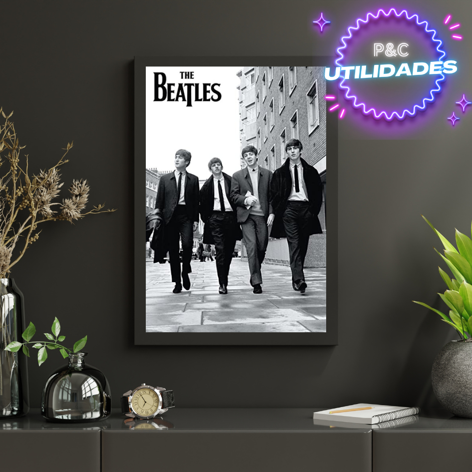 Poster Beatles Tamanho Grande A3 - Quadro The Beatles - John Lennon - Paul McCartney