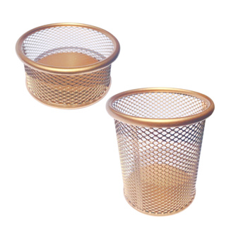 Porta Lápis Clips De Metal Dourado Organizador Decorativo De Mesa Redondo Ouro em Oferta na Shopee