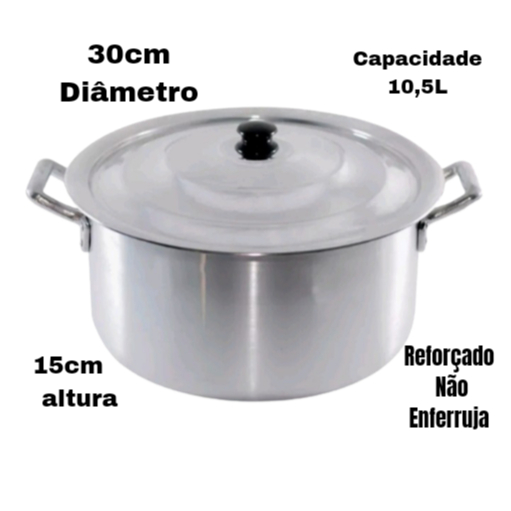 Caçarola panela grande n:30 industrial caldos sopa feijoada