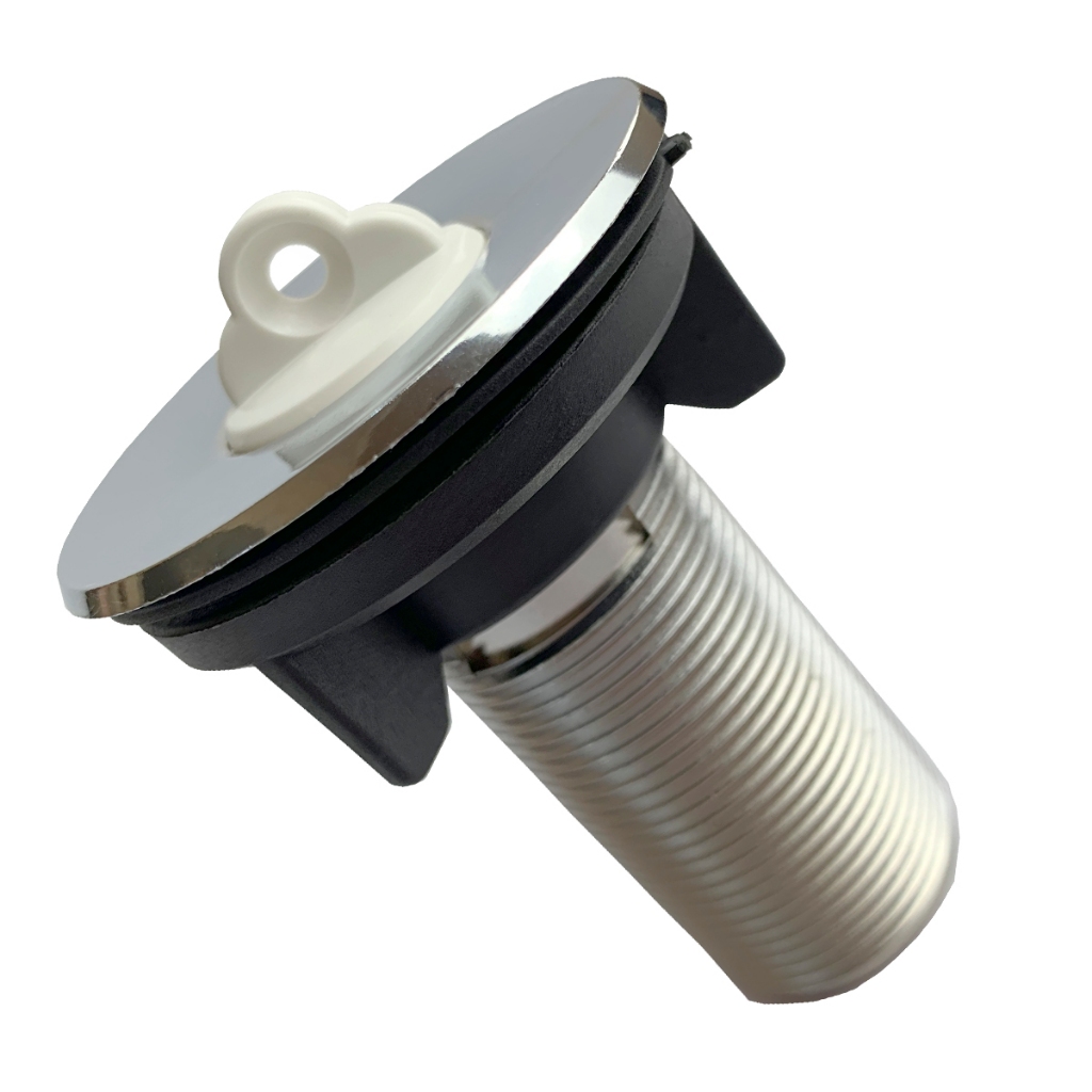 VÁLVULA PARA LAVATÓRIO COM E SEM LADRÃO – CROMADA - Rosca 7/8 Aba: 60 mm