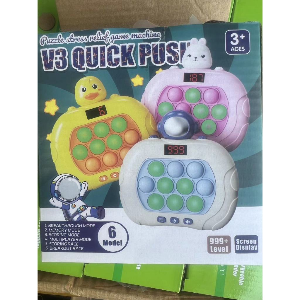 Máquina Jogo Com Som Pop It Fidget Brinquedo Sensorial Anti Stress Mostra Pontoacao