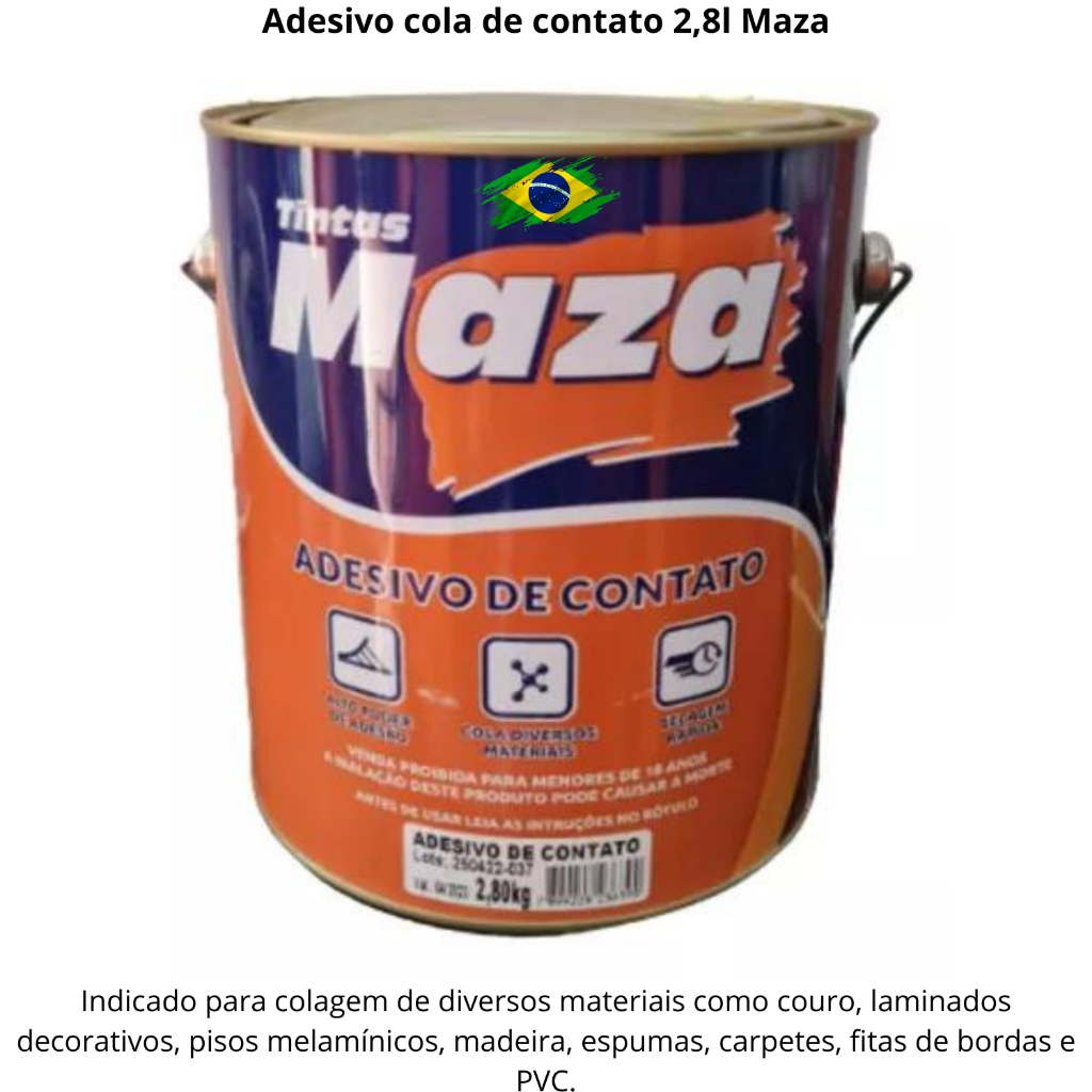 Adesivo cola de contato para tapeçaria 700G Indicado para colagem de diversos materiais como couro, laminados decorativos, pisos melamínicos, madeira, espumas, carpetes, fitas de bordas e PVC