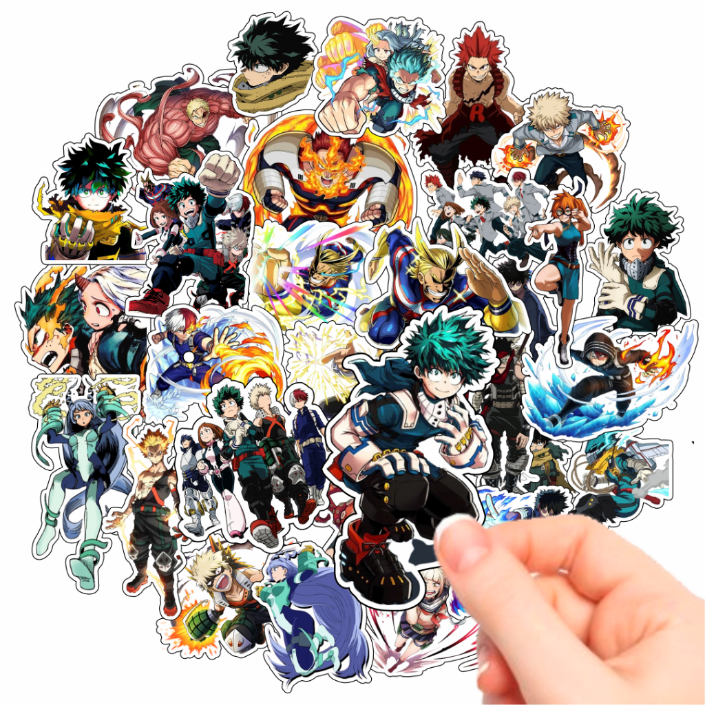 Adesivo Anime Boku no Hero Academia até 100 Adesivos Figurinha Midoriya, Bakugo, Todoroki, All Might em Oferta na Shopee