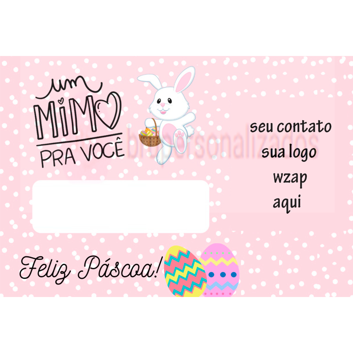 20/40/50 Mimo P/ Sua Cliente Cartão Feliz Pascoa Sem Bis Unidades pascoa cartao chocolate