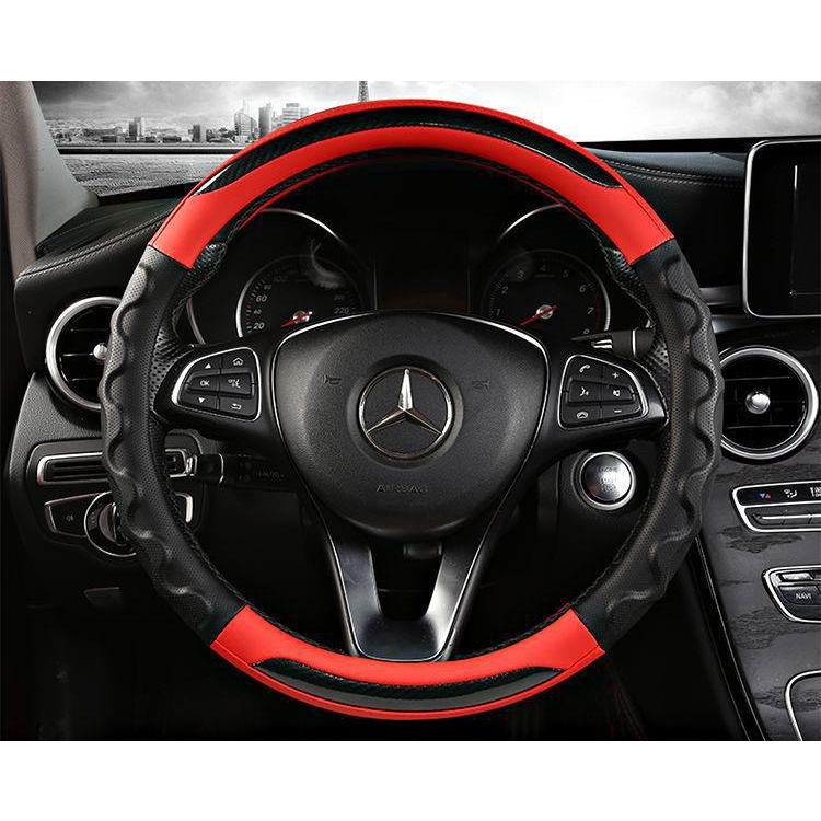 Capa Para Volante Universal 38cm Antiderrapante Fibra Carbono Respirável Para Carro · foto 2