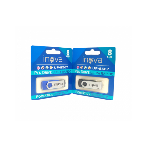 Pendrive 8GB INOVA UP-8567 + NF + Loja Fisica + 90 dias de Garantia