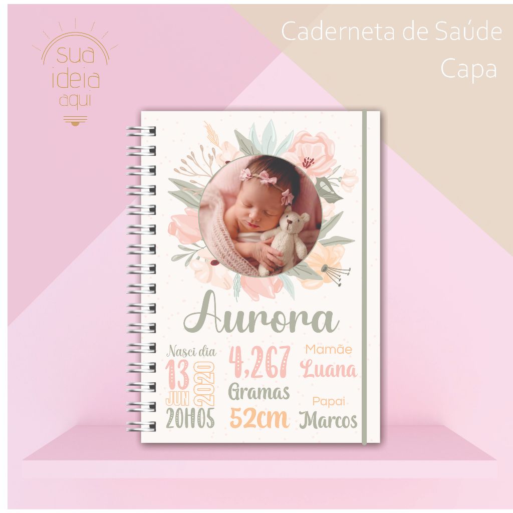 CADERNETA DE VACINAÇÃO PERSONALIZADA I CAPA DURA I MENINO E MENINA I CADERNETA DE VACINAS E SAÚDE I ATUALIZADA