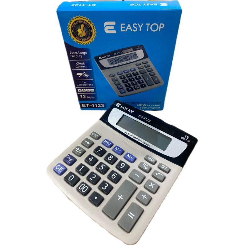 kit 10 Calculadora De Mesa 12 Dígitos ET -4123
