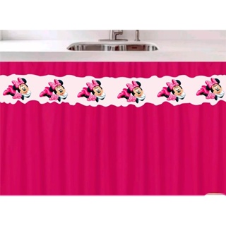 CORTINA DE PIA MINNIE ROSA – DECORAÇÃO DE COZINHA | CORTINA PARA PIA | CORTININHA DE COZINHA  | CORTINA DECORATIVA em Oferta na Shopee