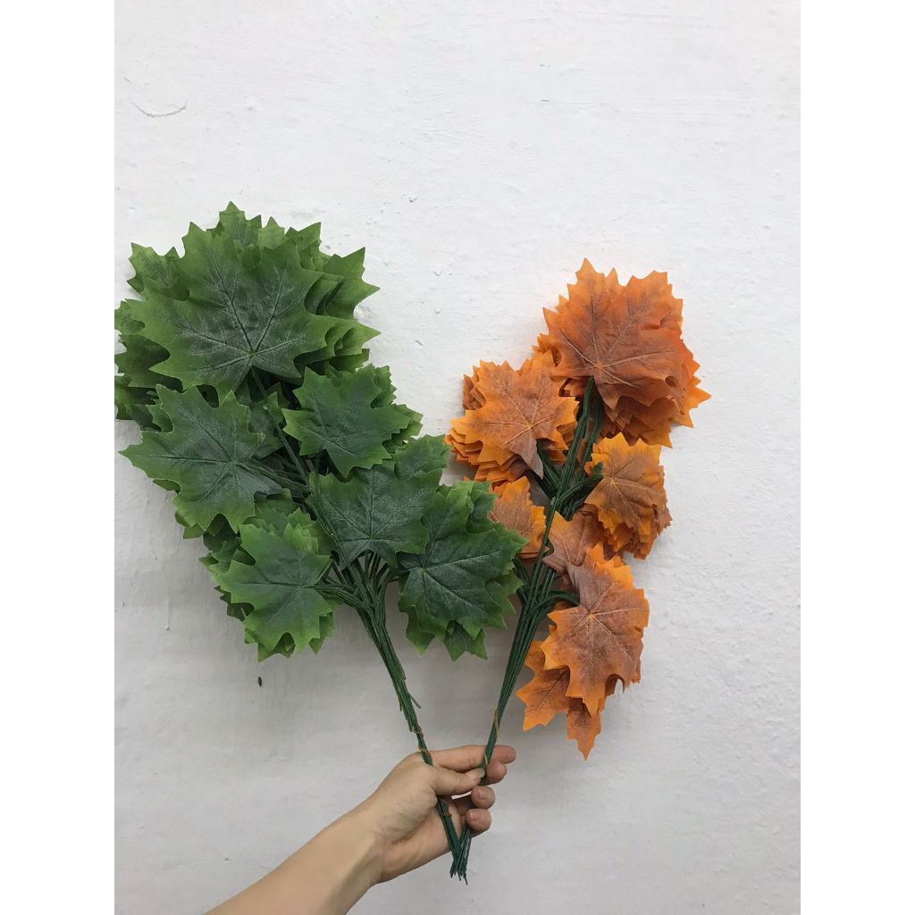 Kit 12 Folha Canadense Artificial Ideal para decorar casa, Festa, Eventos