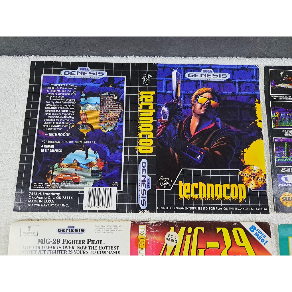 Encarte TechcoCop Original Mega Drive - Techno Cop Sega Genesis