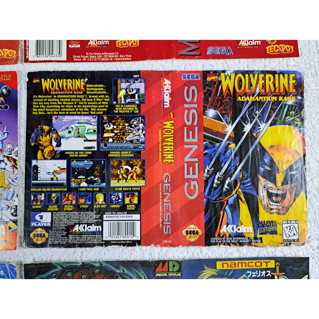 Encarte Wolverine Adamantium Rage Original Mega Drive