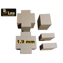 Kit Cartonagem 15 Caixas Livro 10x10x5cm - Papelão Cinza Recortado para Montagem