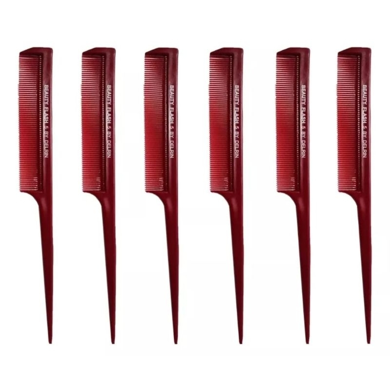 Kit 6 Pente de química ou mechas beauty 5 profissional para salão/barbeiros/cabelo