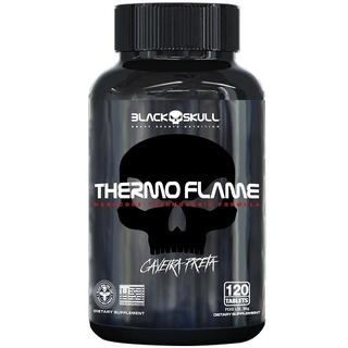 Termogênico Thermo Flame 120 Tabletes - Black Skull com Cafeína - Health
