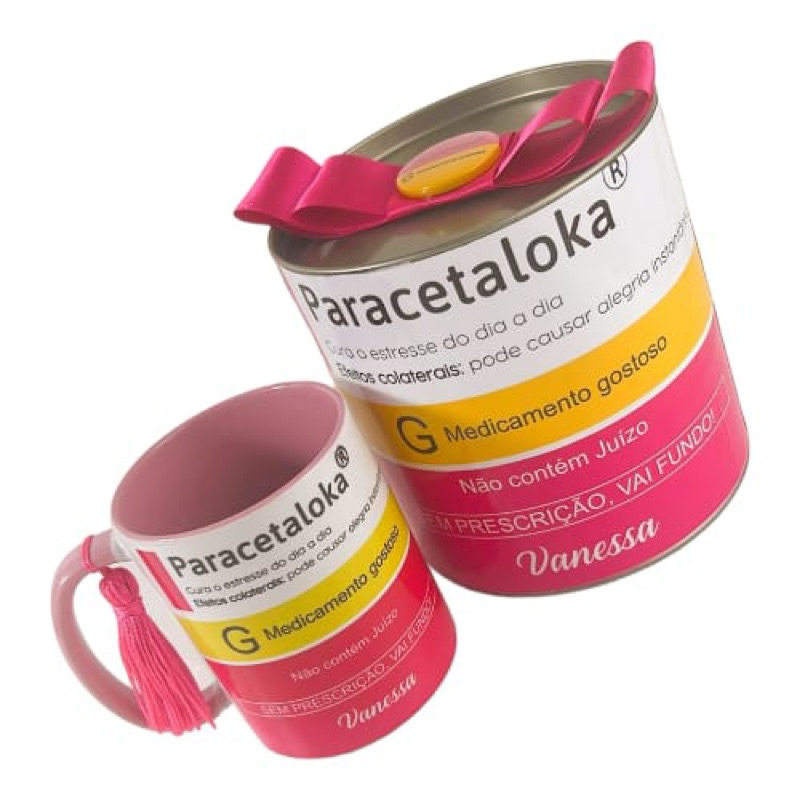 caneca alça rosa amiga paracetaloka presente criativo para amiga vai com o nome dela na caneca