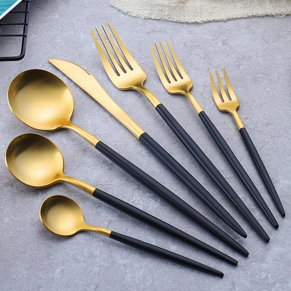 30 Cozinha DoméSticos Conjunto De Talheres De AçO InoxidáVel Faca De Bife Garfo De Café Colher De