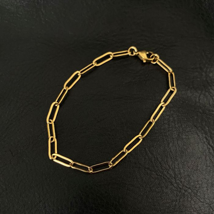 Pulseira Masculina Feminino Unissex aço Inoxidável Cadeado Legítimo Dourado