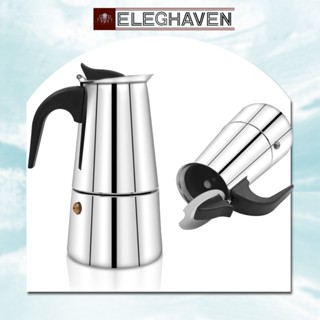 ELEGHAVEN>>12 xícaras Máquina de café expresso, cafeteira moka italiana, 450 ml/15.3 onças