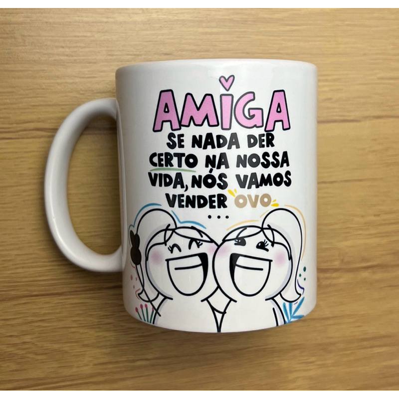 caneca personalizada amiga vamos vender ovo