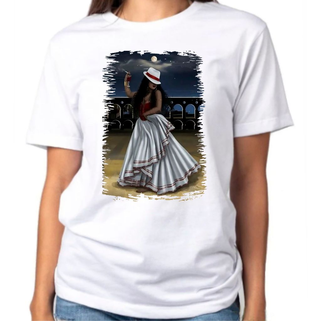 Camiseta Baby Look Raglan Feminina ou Camiseta Raglan Unissex Religião Pomba Gira Maria Navalha Umbanda 83