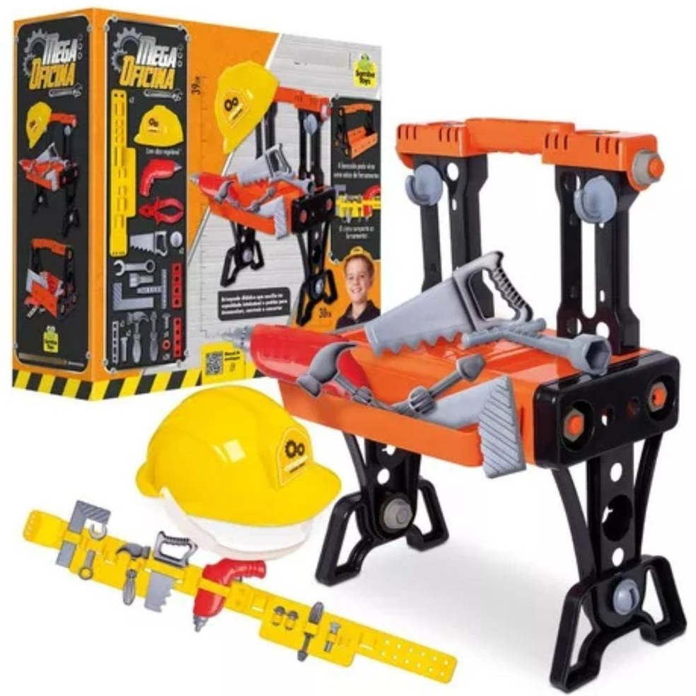 Kit Ferramentas Bancada Infantil Mega Oficina 2 Em 1 Com 45 Peças Brinquedo Menino - Envio Imediato - em Oferta na Shopee